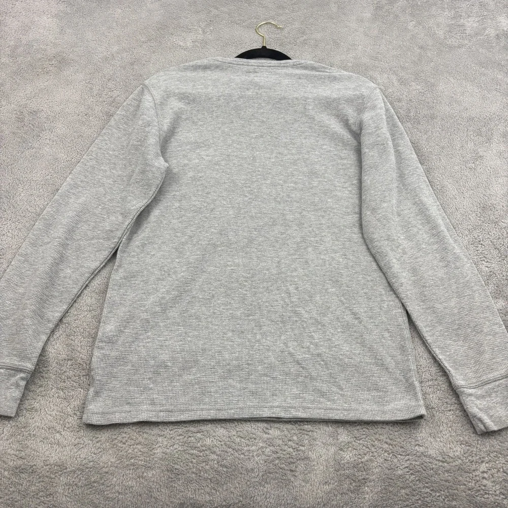 Polo Ralph Lauren PolBear Waffle Knit Thermal Shirt Mens M Gray Sleepwear Preppy